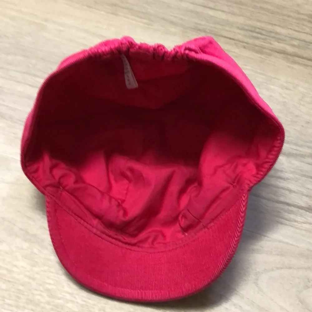 Kids Hot Pink Corduroy Hat